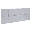 Ver imagem 2 de Cabeceira Painel Nina para Cama Box Solteiro 100 cm Suede Cinza - D’Rossi