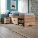 Ver imagem 1 de Cama Solteiro Conect Com Mesa de Apoio 100% Mdf - Atacama/capuccino