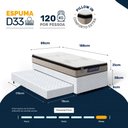 Ver imagem 3 de Cama Box com Colchão Gazin de Espuma D33 Pillow In Force Mid + Auxiliar de Espuma Solteiro 88cm