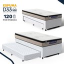 Ver imagem 2 de Cama Box com Colchão Gazin de Espuma D33 Pillow In Force Mid + Auxiliar de Espuma Solteiro 88cm