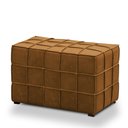 Ver imagem 5 de Kit 2 Puffs Decorativos Augusto 70cm Sala de Estar Couro Caramelo Manchado G88 - Gran Belo