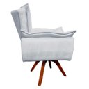 Ver imagem 4 de Kit 2 Poltronas Decorativas Gran Opala Base Giratória Madeira Suede Cinza