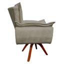 Ver imagem 4 de Kit 2 Poltronas Decorativas Gran Opala Base Giratória Madeira Suede Marrom Rato