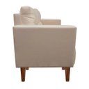 Ver imagem 3 de Sofá Retrô Namoradeira 2 Lugares Livia Suede Bege