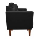 Ver imagem 3 de Sofá Retrô Namoradeira 2 Lugares Livia Suede Preto - D'Rossi