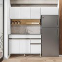Ver imagem 1 de Cozinha Compacta Line 7 Portas 1 Gaveta MDF 120cm Cinza Gris Kit'S Paraná