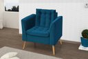 Ver imagem 1 de Poltrona Decorativa Phoenix Veludo Azul Marinho:Azul Marinho