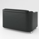 Ver imagem 3 de Sofá Namoradeira Tilla Confortável Courino Cor:preto