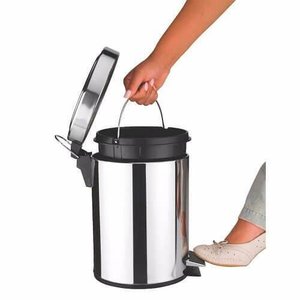 Lixeira Inox Kala 3L C/Pedal Balde Removivel