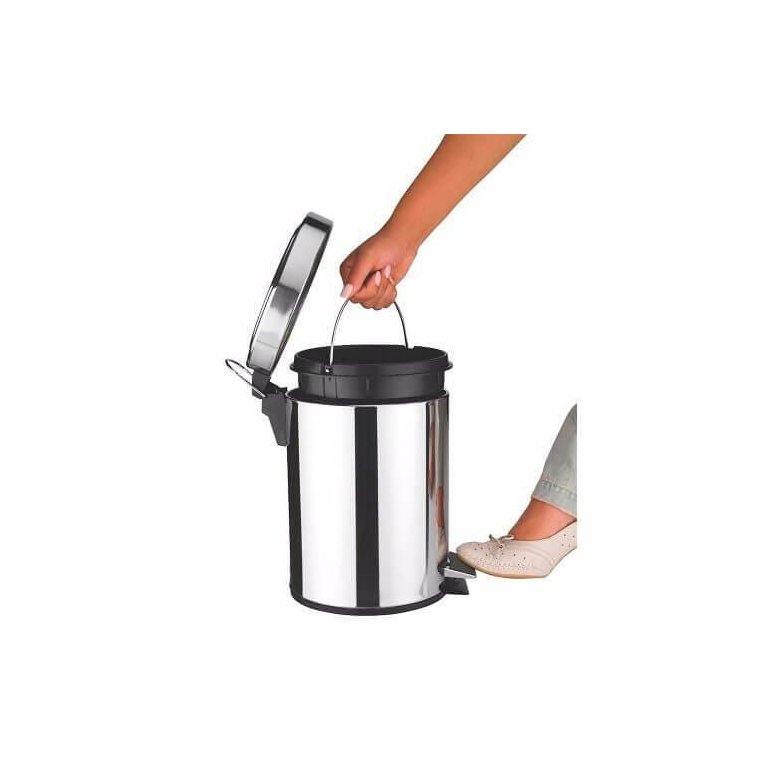 Lixeira Inox Kala 3L C/Pedal Balde Removivel