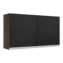 Ver imagem 1 de Armário de Cozinha Aéreo 120 cm 2 Portas Rustic/Preto Glamy Madesa