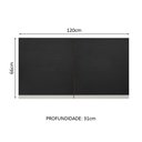 Ver imagem 3 de Armário de Cozinha Aéreo 120 cm 2 Portas Rustic/Preto Glamy Madesa