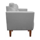 Ver imagem 3 de Sofá Retrô Namoradeira 2 Lugares Livia Suede Cinza - D'Rossi