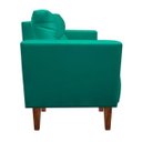 Ver imagem 3 de Sofá Retrô Namoradeira 2 Lugares Livia Suede Verde Tiffany - D'Rossi