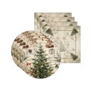 Ver imagem 2 de Kit Sousplat + Guardanapo Natal Boho Christmas Nsw 4 Peças sem Base
