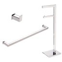 Ver imagem 1 de Kit de Acessórios para Banheiro com 3 Peças em Aço Inox Polido Linha Larissa Stainless