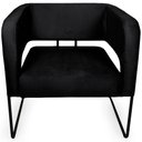 Ver imagem 5 de Poltrona Decorativa Scarlett Base Aço Preto Veludo Preto - Nexta Casa