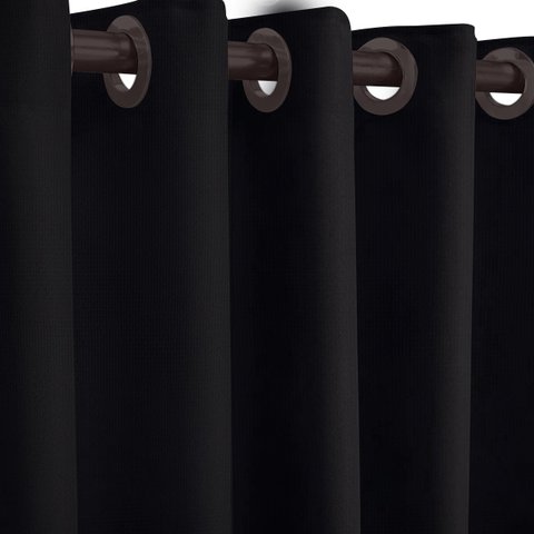 Cortina Pvc Blackout Corta Luz 280X250 Coleção Nova Admirare Cor: Preto