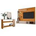 Ver imagem 1 de Estante Home Theater Suspenso com Aparador Frizz Select Cinamomo Off White – Madetec