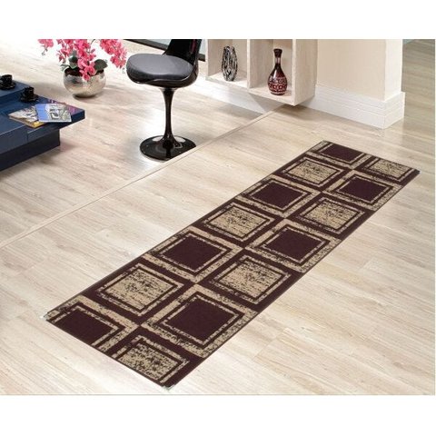 Passadeira Tapete 0,66 X 1,80m Antiderrapante Tabaco Pa-16