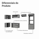 Ver imagem 5 de Armário de Cozinha Completa de Canto Suspenso 385cm Cinza Nice Madesa 02