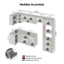 Ver imagem 4 de Armário de Cozinha Completa de Canto Suspenso 385cm Cinza Nice Madesa 02