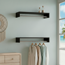 Ver imagem 4 de Kit 2 Cabideiros de Parede Arara Suspensa Organizador de Roupas