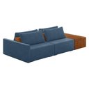 Ver imagem 1 de Sofá Ilha 2 Lugares Living 232cm Modulado Lary Veludo K01 Cor Azul Marinho