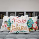 Ver imagem 5 de Kit 3 Capas Almofadas Decorativas Feliz Natal 45x45 Id Decor