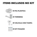 Ver imagem 2 de Pia Lavatório Banheiro 4L + Torneira Branca