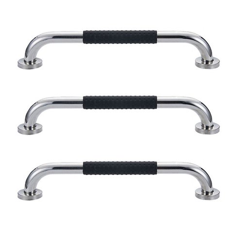 Barra de Apoio Inox 40cm Suporte Antiderrapante Idoso Kit 3 Unidades Criança Gestante Cadeirante Ban