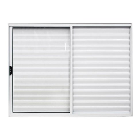 Janela Veneziana Alumínio de Correr 03 Folhas Tuo Branco - 120x160