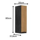 Ver imagem 3 de Armário Aéreo Nicho de Cozinha 20cm 1 Porta New York Móvel na Caixa