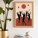 Ver imagem 1 de Quadro Decorativo Celebração a Lua 24x18cm:moldura Branca