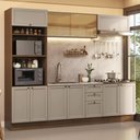 Ver imagem 1 de Armário de Cozinha Completa 270 Cm Rustic/crema Vik Madesa 02