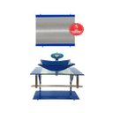 Ver imagem 2 de Gabinete de Vidro 60cm para banheiro Ucrânia-Azul