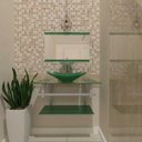 Ver imagem 1 de Gabinete de Vidro 60cm para banheiro Ucrânia-Verde