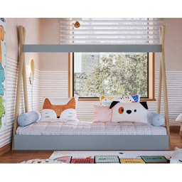 Cama de Solteiro Infantil Cabana Ccm003 Linha Infanto Completa Móveis - 2