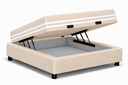 Ver imagem 1 de Kit Cama Box Baú Solteiro 88x188 cm + Colchão Molas Ensacada Solteiro 20 cm Bege Suede
