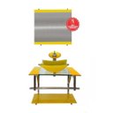 Ver imagem 2 de Gabinete de Vidro 60cm para banheiro Ucrânia-Amarelo