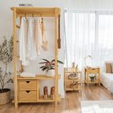 Ver imagem 1 de Guarda-Roupa Closet Laguna 3 prat 180Ax90Lx42P em Madeira Cubomob MEL