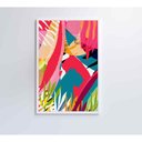 Ver imagem 4 de Quadro Pintura Aquarela Tropical 3 60x40 Cm Vidro Impresso