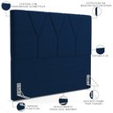 Ver imagem 3 de Cabeceira Cama Box Casal Queen 160cm Aura Suede W01 Azul - Mpozenato