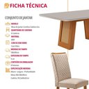 Ver imagem 7 de Mesa de Jantar Carolina 6 Lugares MDF e Vidro Off White 180cm Moderna