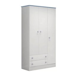 Guarda-roupa e Mini Cama Doce Sonho Branco Azul 84911x261711 Qmovi - 2