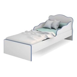 Guarda-roupa e Mini Cama Doce Sonho Branco Azul 84911x261711 Qmovi - 4