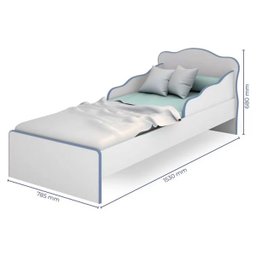 Guarda-roupa e Mini Cama Doce Sonho Branco Azul 84911x261711 Qmovi - 5