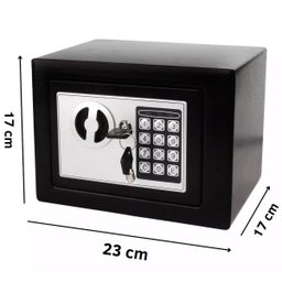 Cofre Eletrônico Digital em Aço Teclado Senha + 2 Chaves - 4