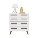 Ver imagem 2 de Cômoda E Berço Infantil Retrô Branco 2857X2868X5 Qmovi