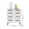 Cômoda E Berço Infantil Retrô Branco 2857X2868X5 Qmovi - 3